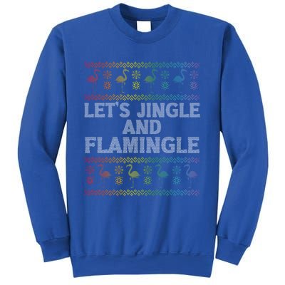 Let’S Jingle And Flamingle Christmas Pink Flamingo Party Gift Sweatshirt