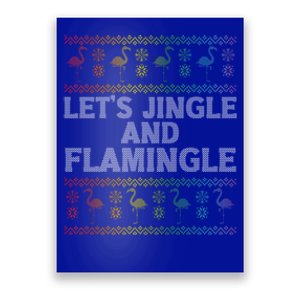 Let’S Jingle And Flamingle Christmas Pink Flamingo Party Gift Poster