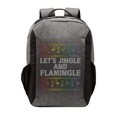 Let’S Jingle And Flamingle Christmas Pink Flamingo Party Gift Vector Backpack