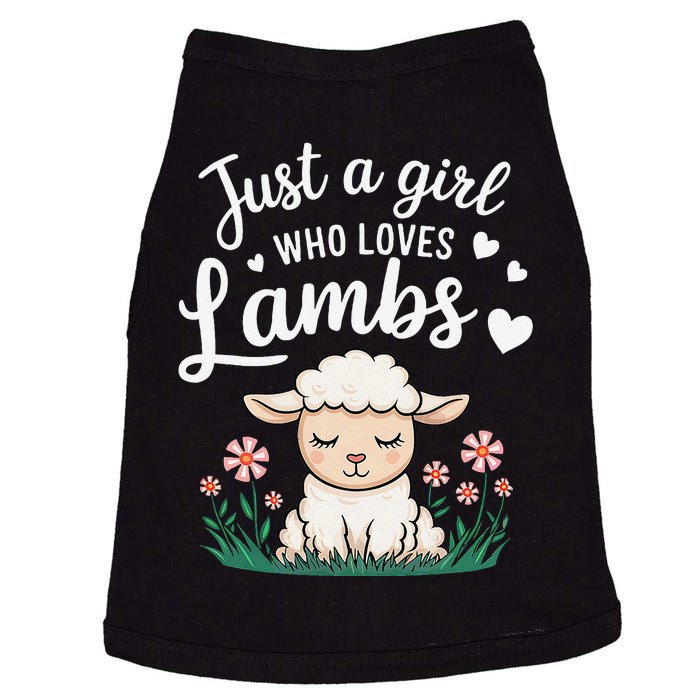 Lamb Just A Girl Who Loves Lambs Cute Animals Lover Doggie Tank