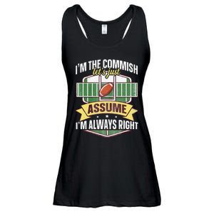 Lets Just Assume Im Always Right Fantasy Football Commish Ladies Essential Flowy Tank