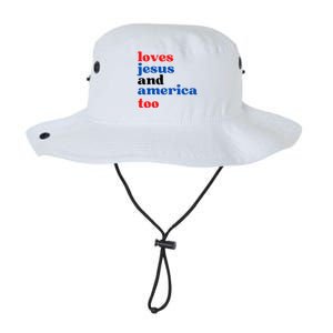 Loves Jesus And America Too 4th Of July Legacy Cool Fit Booney Bucket Hat