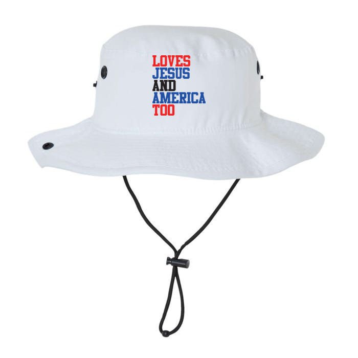 Loves Jesus And America Too 4th Of July Legacy Cool Fit Booney Bucket Hat