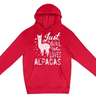 LVGTeam Just a Who Loves ALPACAS Premium Pullover Hoodie