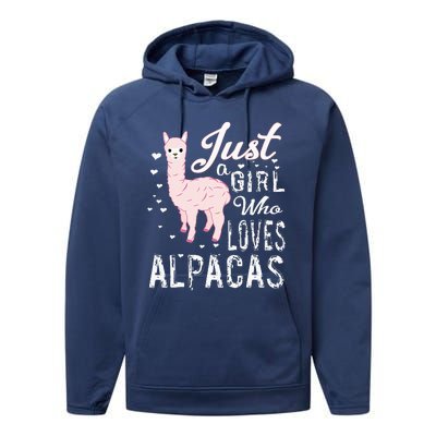 LVGTeam Just a Who Loves ALPACAS Performance Fleece Hoodie