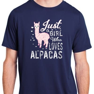 LVGTeam Just a Who Loves ALPACAS Adult ChromaSoft Performance T-Shirt