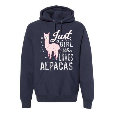 LVGTeam Just a Who Loves ALPACAS Premium Hoodie