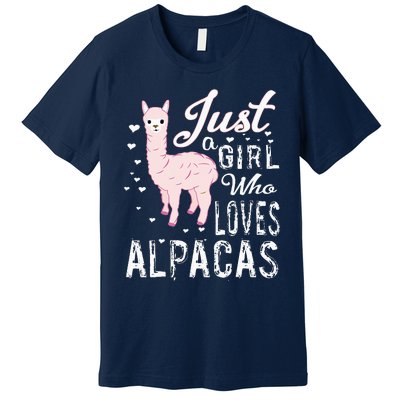 LVGTeam Just a Who Loves ALPACAS Premium T-Shirt