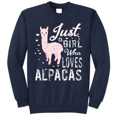 LVGTeam Just a Who Loves ALPACAS Tall Sweatshirt