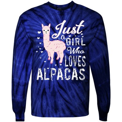 LVGTeam Just a Who Loves ALPACAS Tie-Dye Long Sleeve Shirt