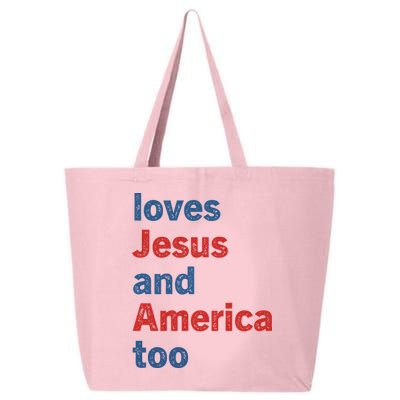 Loves Jesus And America Too 25L Jumbo Tote