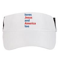 Loves Jesus And America Too Adult Drive Performance Visor