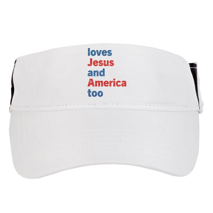 Loves Jesus And America Too Adult Drive Performance Visor
