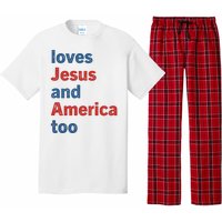 Loves Jesus And America Too Pajama Set