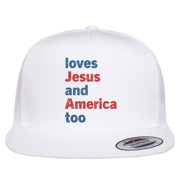 Loves Jesus And America Too Flatbill Hat