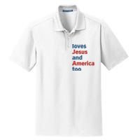 Loves Jesus And America Too Dry Zone Grid Polo