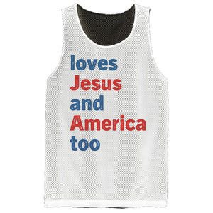 Loves Jesus And America Too Mesh Reversible Basketball Jersey Tank