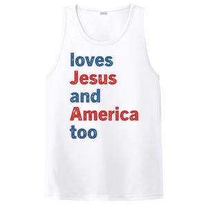 Loves Jesus And America Too PosiCharge Competitor Tank