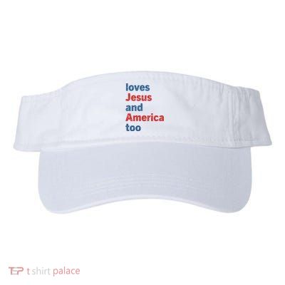 Loves Jesus And America Too Visor