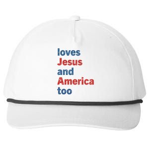 Loves Jesus And America Too Snapback Five-Panel Rope Hat