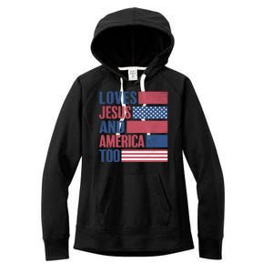 Love Jesus America Too Women's Fleece Hoodie