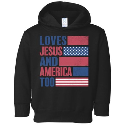 Love Jesus America Too Toddler Hoodie