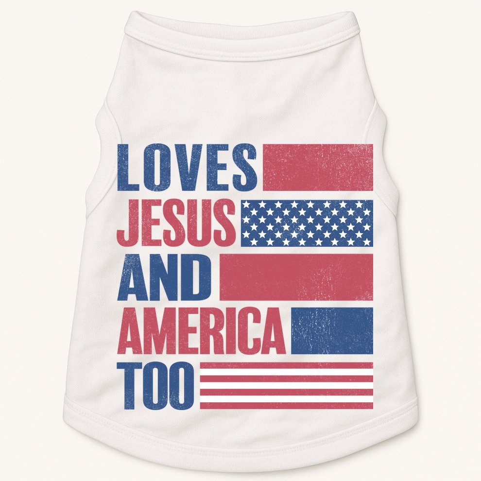 Love Jesus America Too Doggie Tank