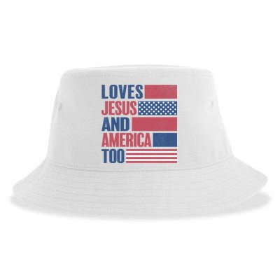 Love Jesus America Too Sustainable Bucket Hat