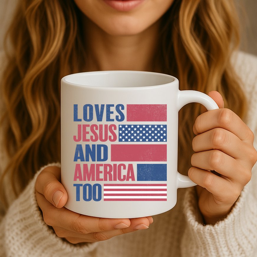 Love Jesus America Too Mug
