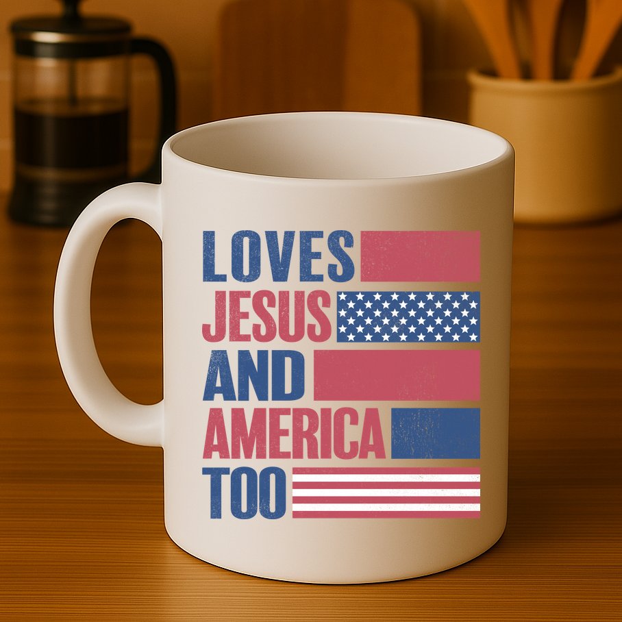 Love Jesus America Too Mug
