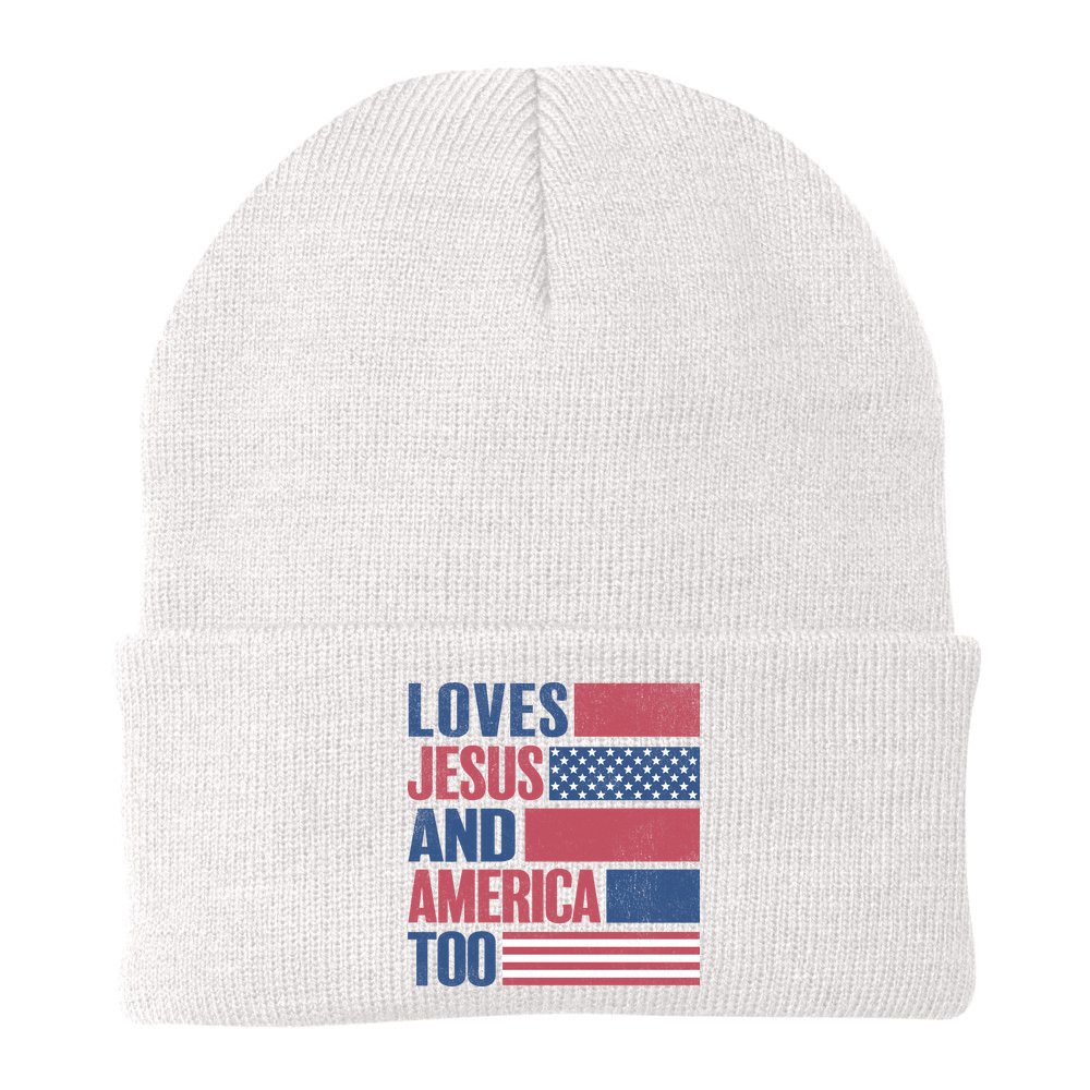 Love Jesus America Too Beanie