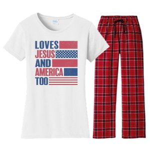 Love Jesus America Too Women's Flannel Pajama Set