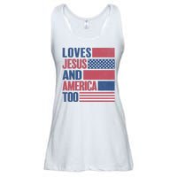 Love Jesus America Too Ladies Essential Flowy Tank