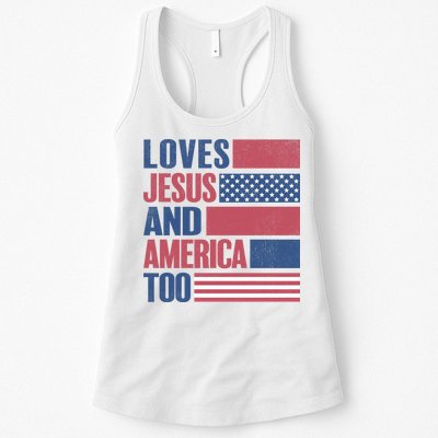 Love Jesus America Too Womens Tank Top