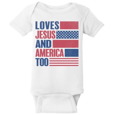 Love Jesus America Too Baby Bodysuit