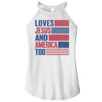 Love Jesus America Too Women's Perfect Tri Rocker Tank