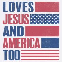 Love Jesus America Too Womens T-Shirt
