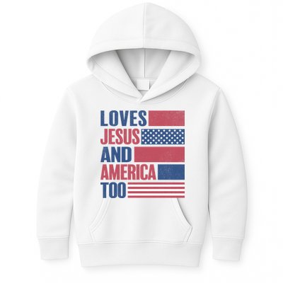 Love Jesus America Too Kids Hoodie