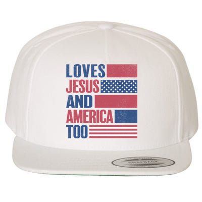 Love Jesus America Too Wool Snapback Cap