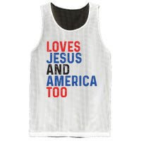 Loves Jesus And America Too 4th Of July Mesh Reversible Basketball Jersey Tank