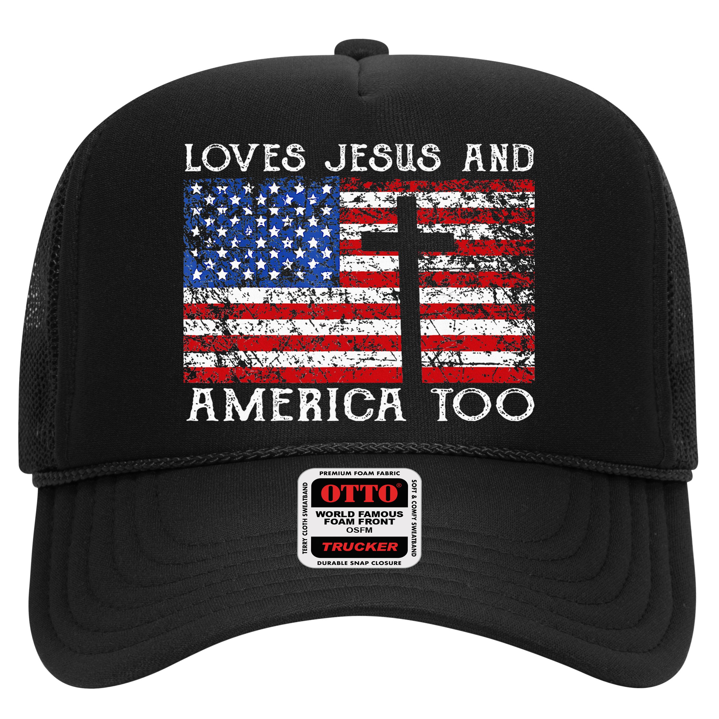 Loves Jesus And America Too Usa Patriotic Christian Hat