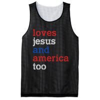 Loves Jesus And America Too 4th Of July Mesh Reversible Basketball Jersey Tank