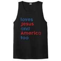 Loves Jesus And America Too 4th of July Proud Wo PosiCharge Competitor Tank