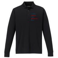 Loves Jesus And America Too Patriotic Proud Performance Long Sleeve Polo