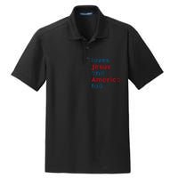 Loves Jesus And America Too Patriotic Proud Dry Zone Grid Polo