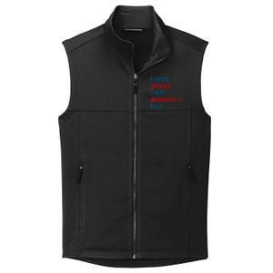 Loves Jesus And America Too Patriotic Proud Collective Smooth Fleece Vest