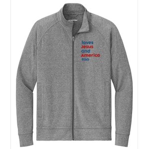 Loves Jesus and America Too Stretch Full-Zip Cadet Jacket