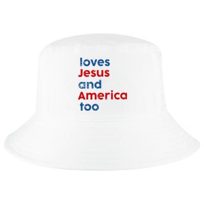 Loves Jesus and America Too Cool Comfort Performance Bucket Hat