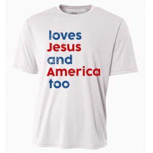 Loves Jesus and America Too Cooling Performance Crew T-Shirt