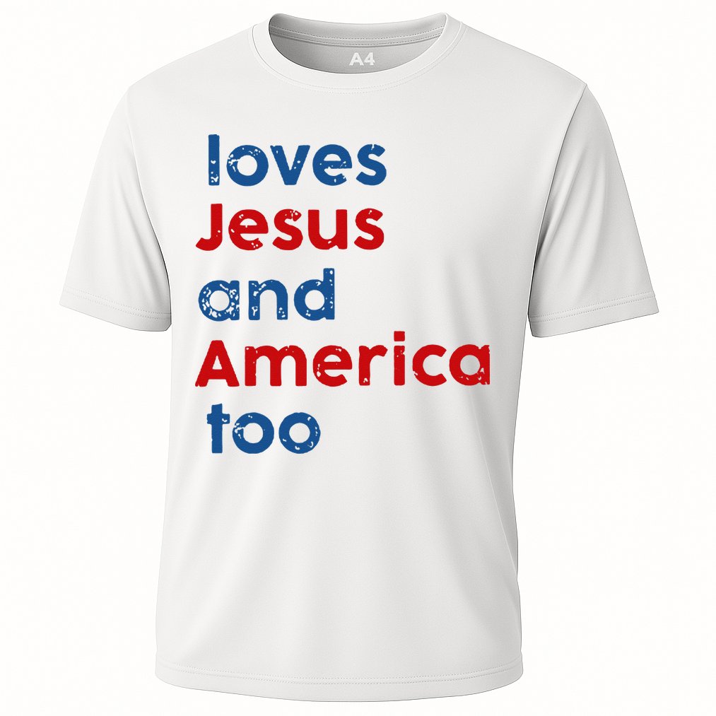 Loves Jesus and America Too Cooling Performance Crew T-Shirt